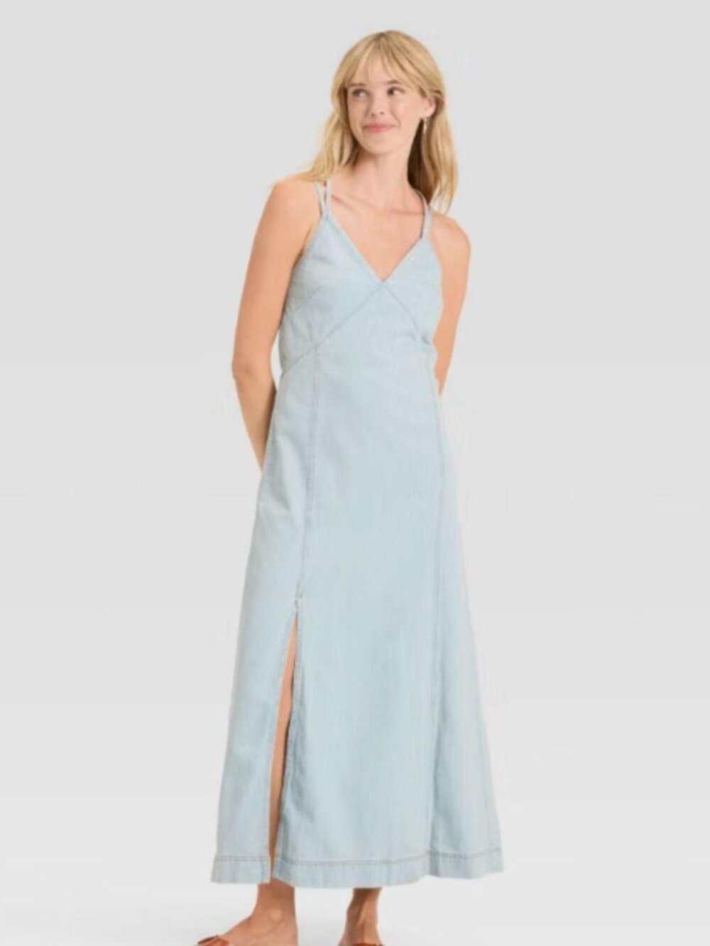Universal Thread Chambray Denim Maxi Dress